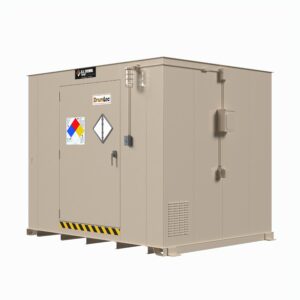 US Chemical Storage angle 1 exterior Fast Lane Pre-Engineered Chemical Building FastLane DL 1008